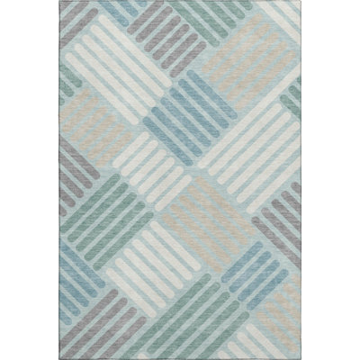 Premium Machine Washable Mayfield AMF2339 Geometric Rug