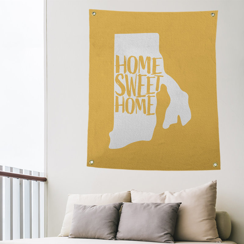 Tapisserie murale island rhode pour îlot home, H 59 po x l 50 po, Jaune