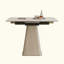 Table de salle à manger rétractable à dalle de roche pliante, table carrée extensible moderne avec base en acier inoxydable revêtue de cuir, table de cuisine à double usage pour les petits appartements