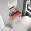 Ensemble de meuble-lavabo autoportant de 24 po avec lavabo en céramique lustré et console de rangement robuste en fer, disponible en plusieurs couleurs, sans robinet, facile à assembler-585860624-585860629