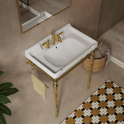 Elegant Ceramic Bathroom Console