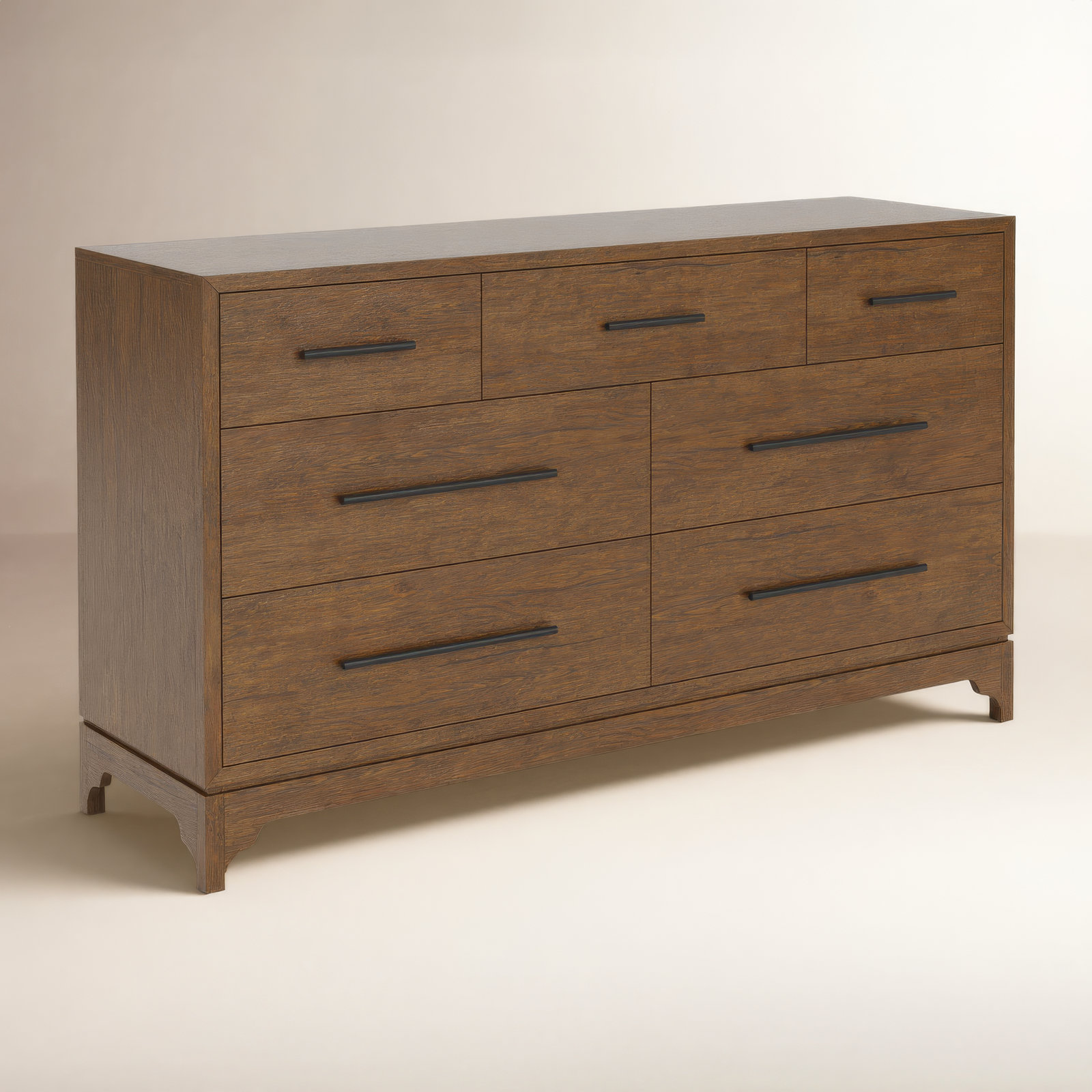 Ebony Eight Drawer Dresser, Brown