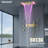 Ceiling Rain Brushed Gold LED Shower Head with Handheld Spray Thermostatic Rainfall Shower System Set and Body Jets