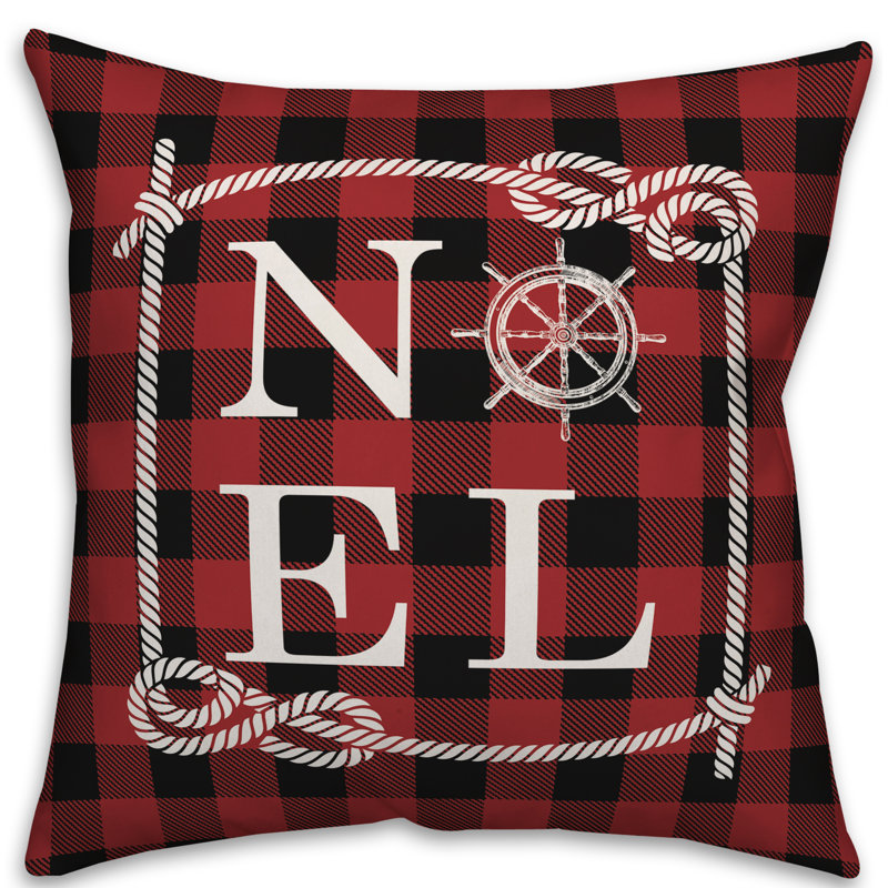  Noel Buffalo Check Throw Pillow, 18" x 18"