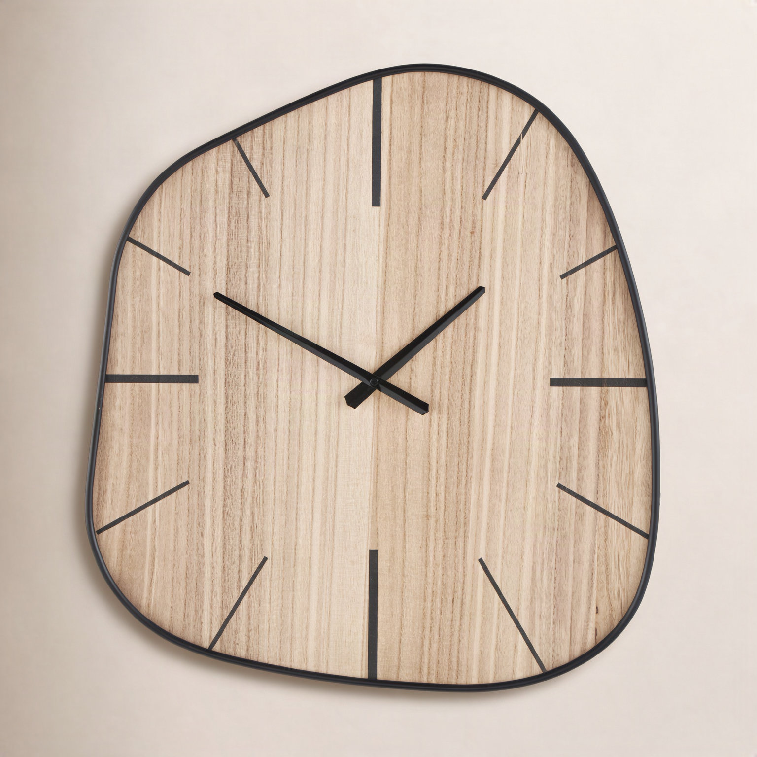 Beideman Wavy Wooden Wall Clock