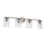 3 lumières 21 po Éclairage pour meuble-lavabo noir mat / nickel brossé / or avec abat-jour en verre transparent martelé-1134544061-1107782665