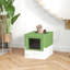 Spacious Cat Litter Enclosure, Yellowish , Prevents Odor Escape, With Front Door And Top Exit Box Concealed Functionality, Offers A Generous Interior Easy Cleaning