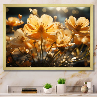 " Yellow Buttercups Field Sunrise V "