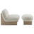 Loyal Boucle Fabric Accent Chair And Ottoman Set-104318336-104318337