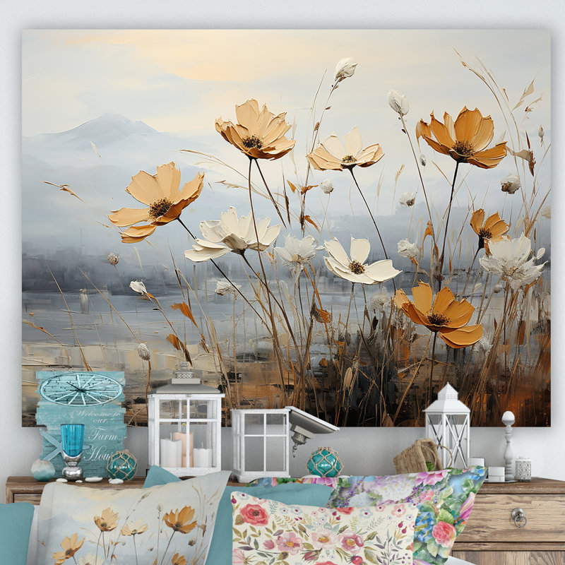 Golden Meadows Of Flowers Fields III sur toile, Toile tendue, H 30 po x l 40 po x P 1,5 po