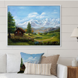 Circular Mountain Scene, Modern Cabin Wall Art, 3d Rustic Lodge