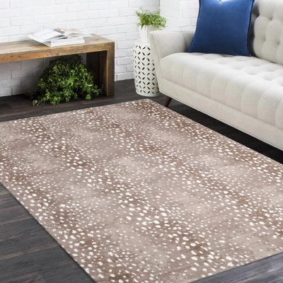Matterson Animal Print Hand-Knotted Wool/Cotton Area Rug