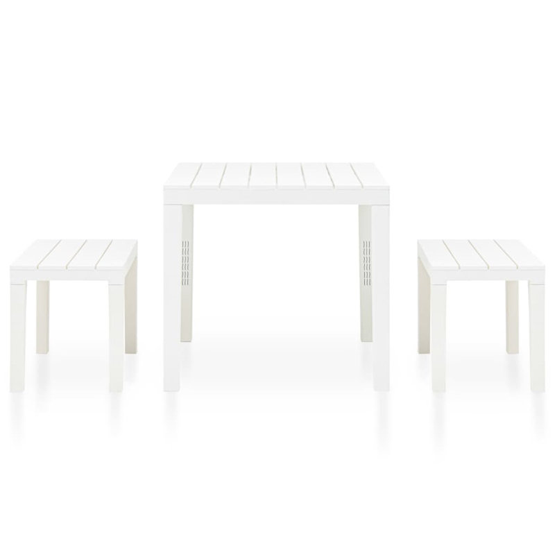 Jimenez Square 2 - Person Dining Set, White