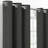 Eclipse Blackout Curtains, Pembroke Faux Linen Grommet Window Curtains, 108 in long x 42 in wide, Thermal Insulated and Noise Reducing Curtains for Living Room, Bedroom or Media Room, 2 Curtain Panels, Charcoal-90147506-90147503