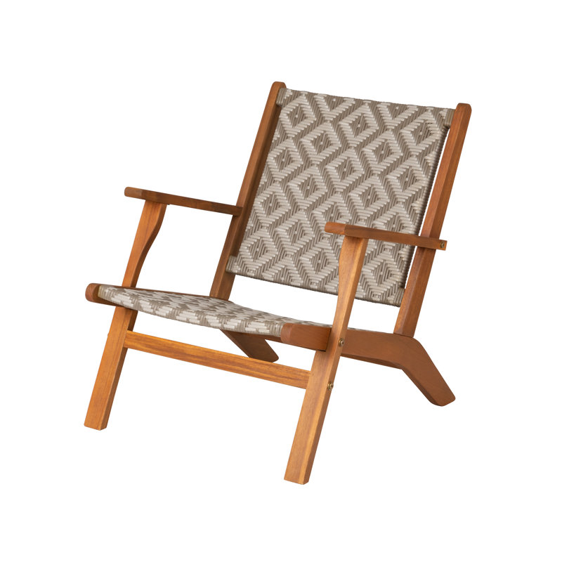 Vega Teak Midcentury Modern Outdoor Chair in Natural Finish