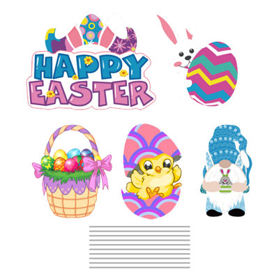 5Pcs Joyeuses Pâques