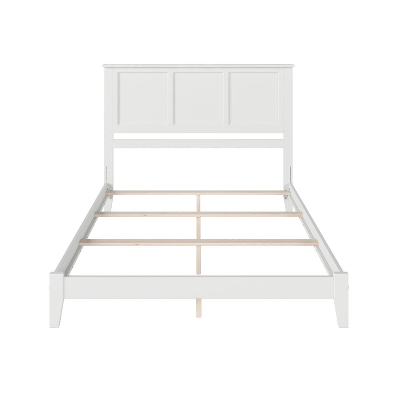 Troutville Solid Wood Standard Bed, King, White