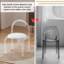 Tabouret de coiffeuse en acrylique Chert