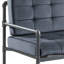 Causeuse en velours gris et finition gris sable