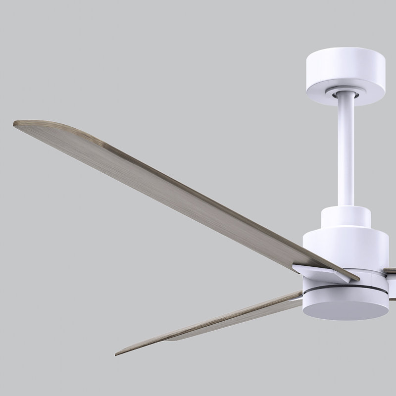 Alessandra 56'' Ceiling Fan, Gray Ash Tone, Matte White