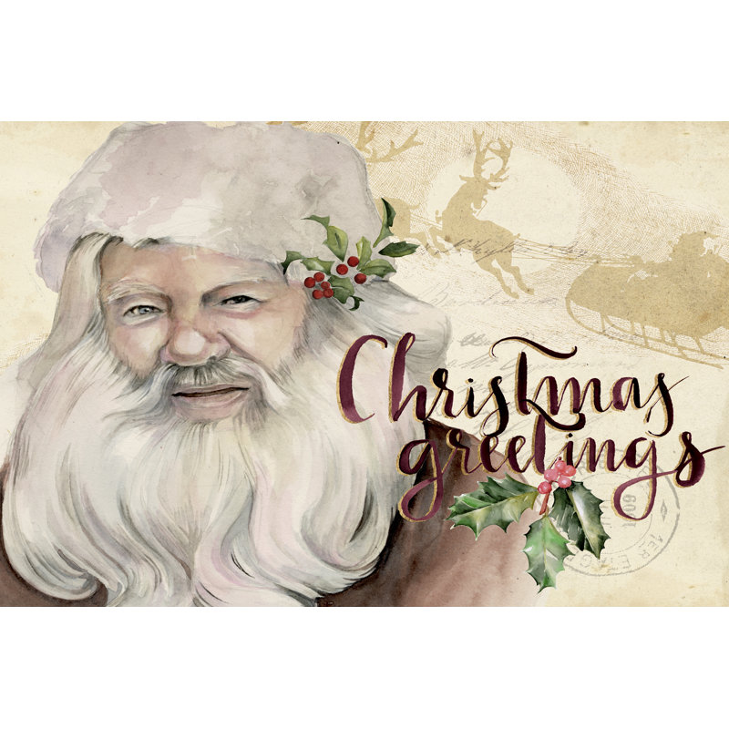 Christmas Greetings Collection A by Jennifer Paxton Parker - Wrapped Canvas Print, 81cm H x 122cm W