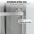44-48" W x 76" H Frameless Sliding Shower Door - 5/16" (8mm) Clear Tempered Glass, Waterproof, Brushed Nickel Bathroom Door with Easy Installation
