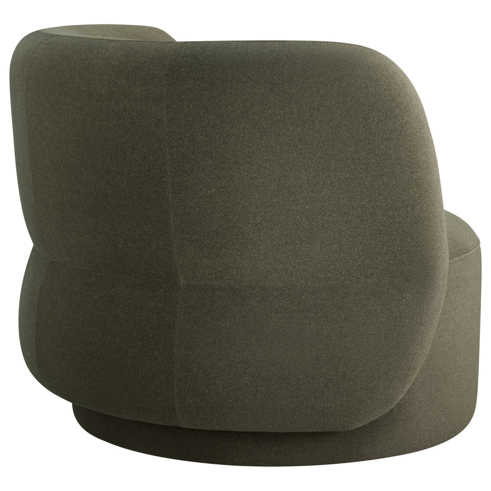 Swivel Barrel Chair, Vesper Forest Velvet