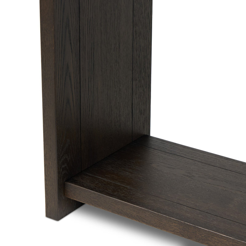 Zeno Console Table, Smoked Black Oak