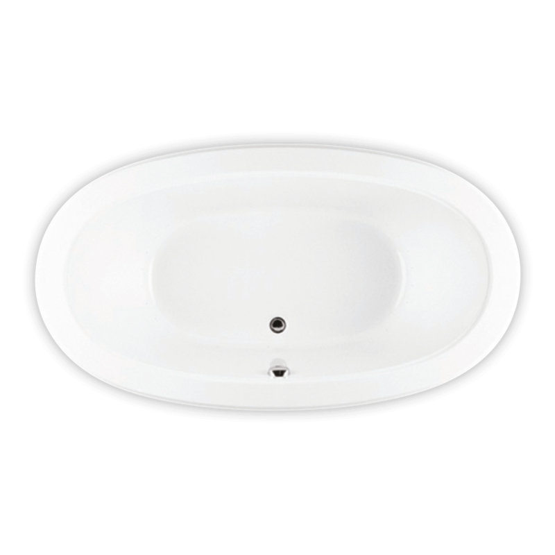 Balneo 66'' L Freestanding Soaking Bathtub, Back