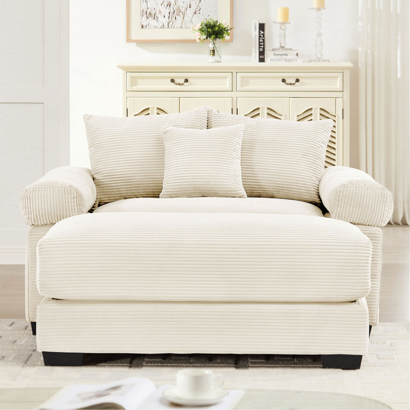 Canapé modulaire surdimensionné 54,3 po Cloud, Crème