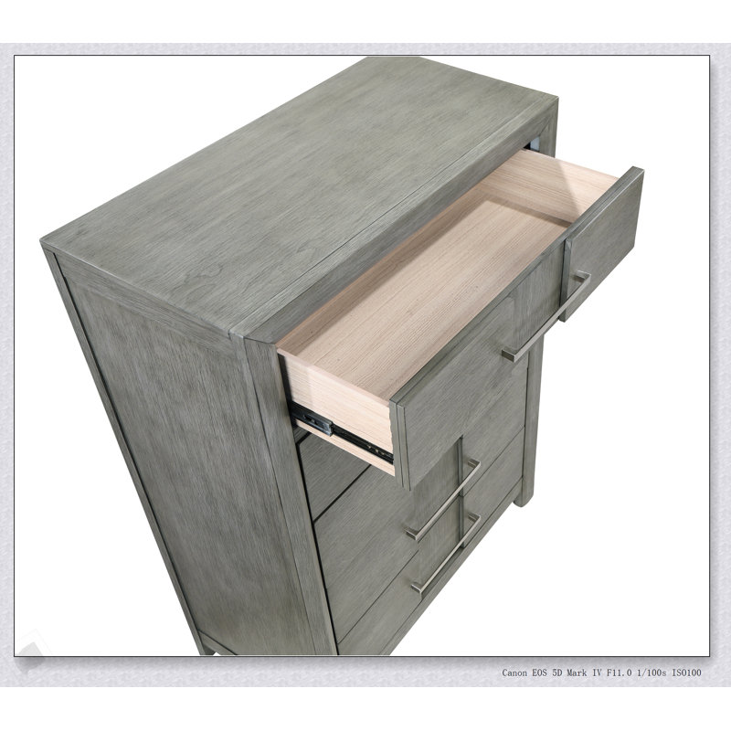 Commode 5 tiroirs Kenzo, Gris