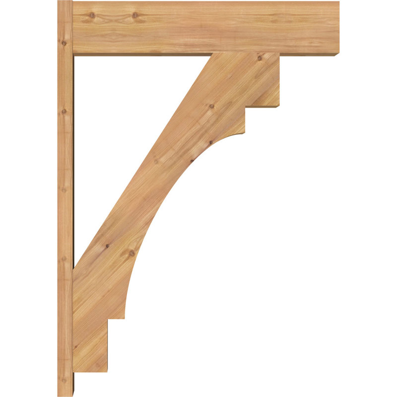 Persienne en bois Merced Block Rustic Timber, P 30 po x H 42 po, Sapin Douglas de 7 1/2 po (lisse)
