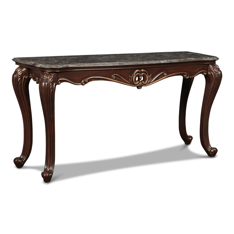 Console Constantine avec plateau en marbre véritable