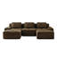 Canapé modulaire en forme de U Boneless, tissu de velours côtelé à compression et sans assemblage-123043451
