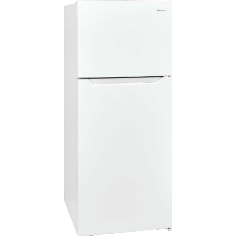 White Compact Top Freezer Refrigerator with Ice Maker