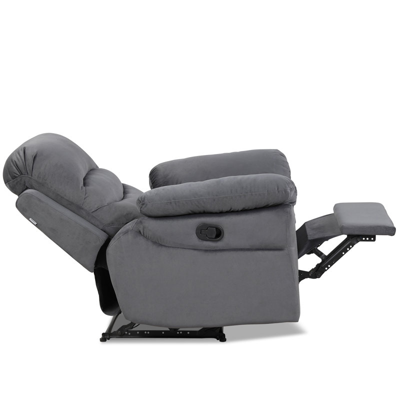 Arthurs 75cm Wide Glider Ergonomic Recliner, Grey