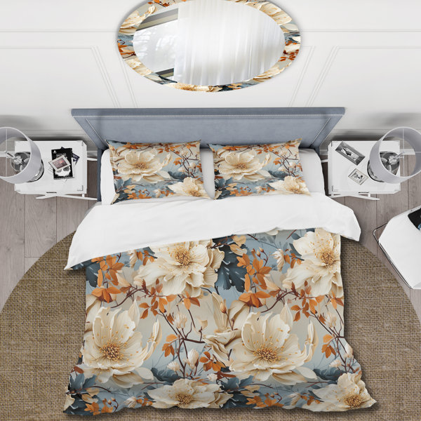 East Urban Home Trosclair No Floral Duvet Cover Set | Wayfair