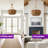 20" Organic Boho 5-Light Dimmable Bowl Chandelier With Handwoven Raffia Shade, Adjustable Height