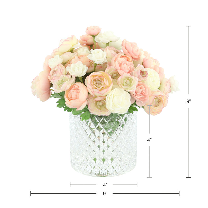 Ranunculus Bouquet, Cream, Peach, Green