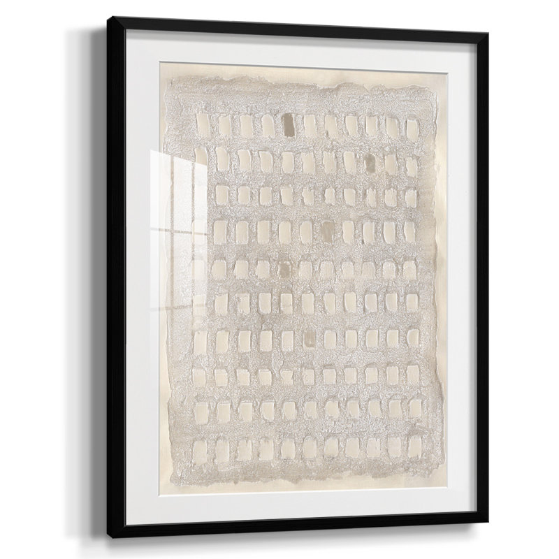 Pearl Punch Card I, Blanc, Papier avec cadre noir