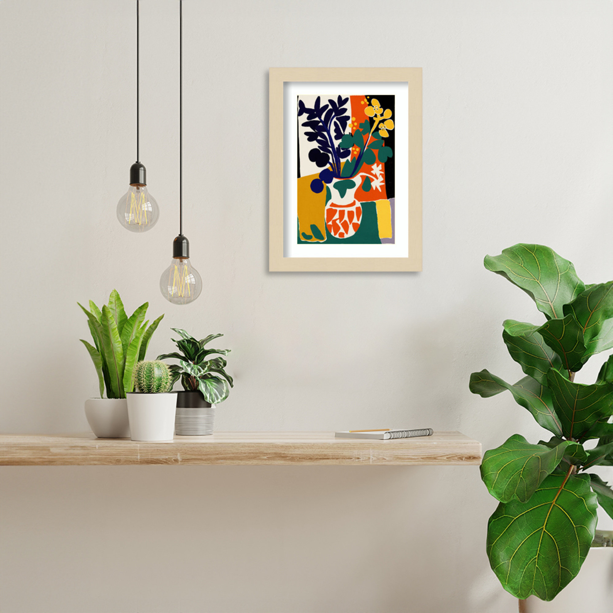 France Floral Impressions by Treechild Wood Framed Wall Art Print, 13" H x 10" W, Brown
