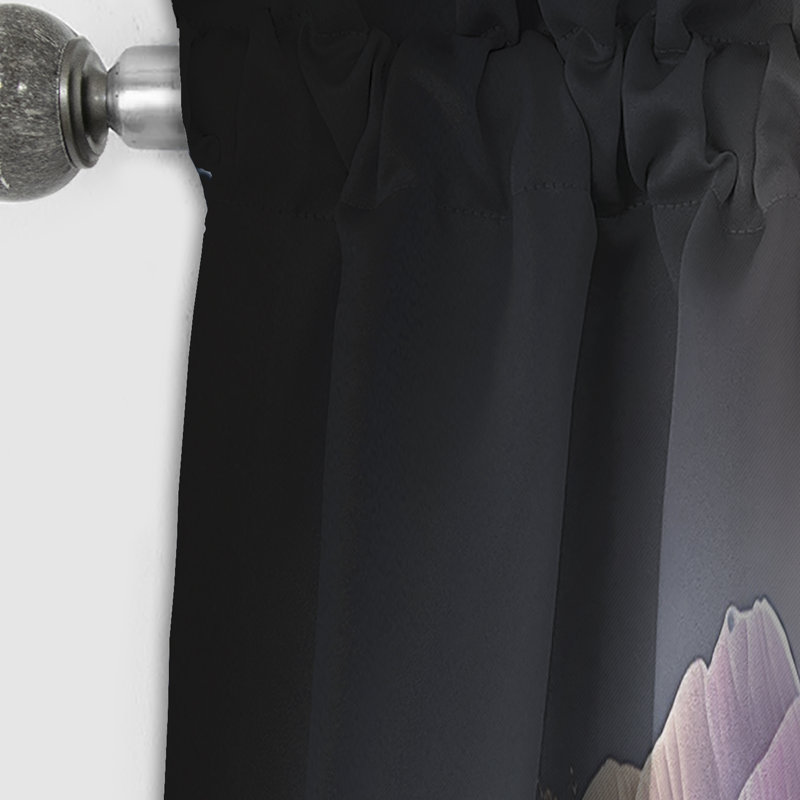 Warrick - Rideau pivoines - Rideau floral occultant en velours - 1 panneau, L 52 po x L 95 po