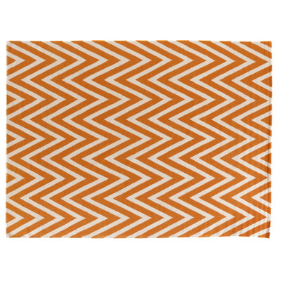 Hand Woven Wool Chevron Area Rug