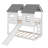 Twin Over Twin House Bunk Bed With Slide