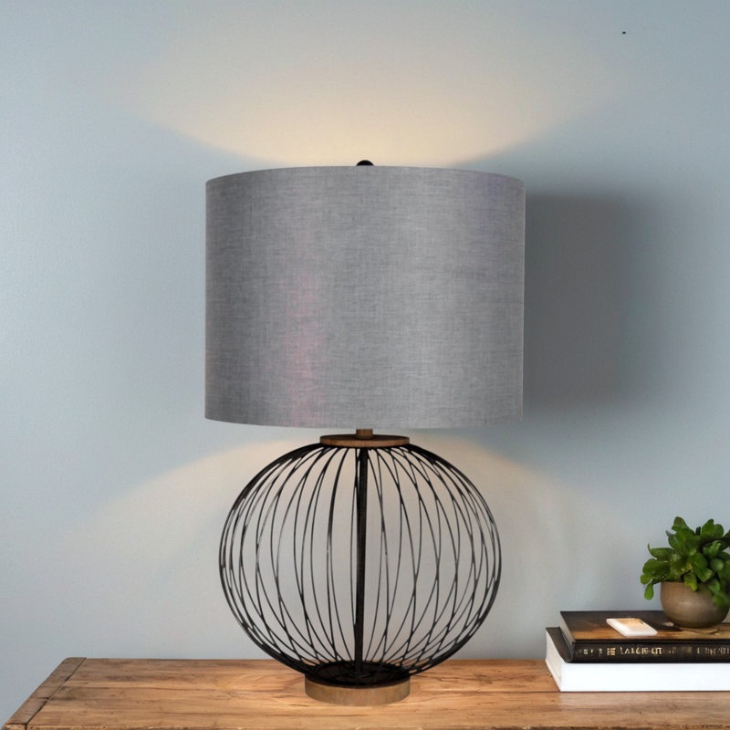 Metal and Polyresin Table Lamp