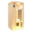 Belfry Heating Cantu 1 - Person Indoor Bluetooth Compatible FAR Infrared Sauna with Remote Control in Hemlock