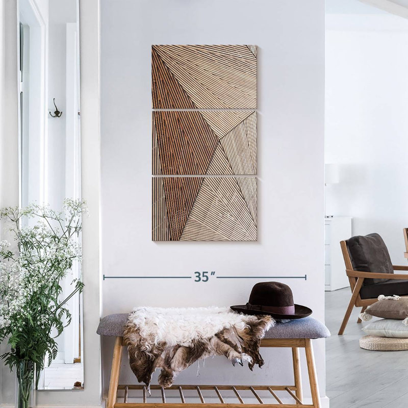 Architecture, structure en bois, 3 pièces, H 38 po x l 18 po x P 1,25 po