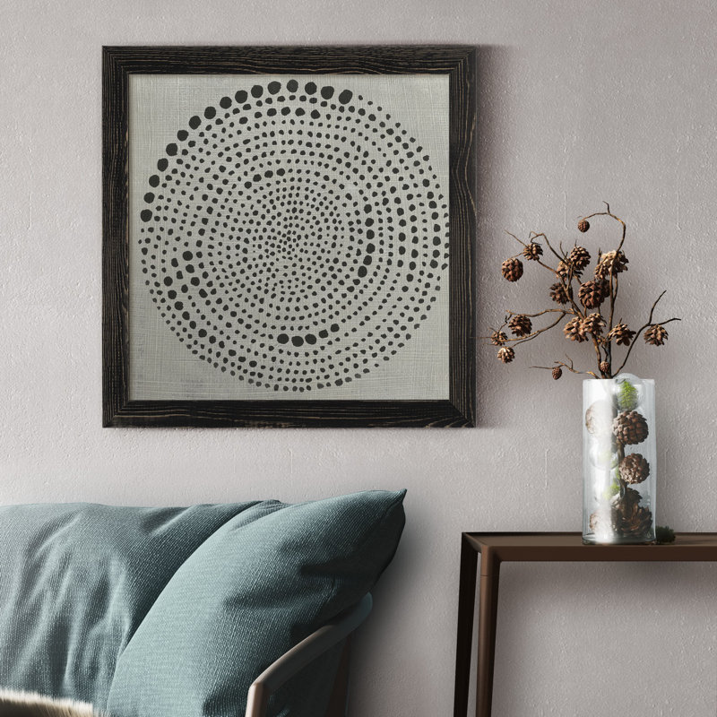 " Mythos II ", 21" H x 21" W x 1" D, Black Framed