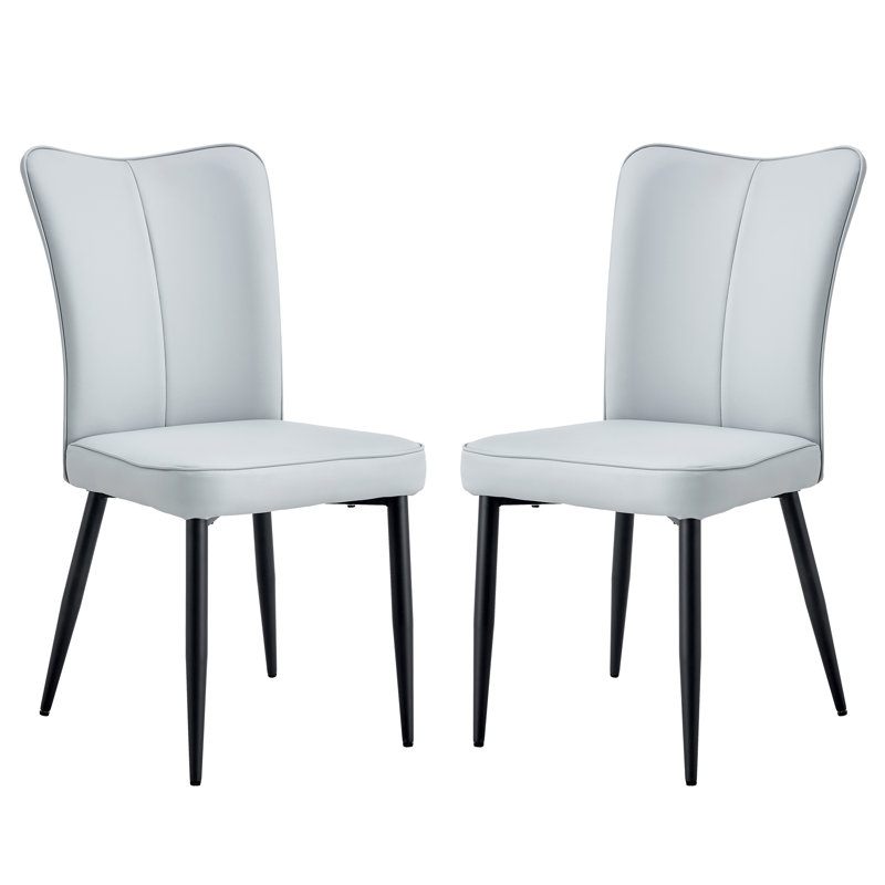 Chaises ergonomiques pour salle à manger et de bureau en gris clair - Style minimaliste moderne pour une utilisation polyvalente