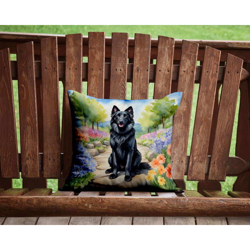 Coussin décoratif intérieur / extérieur Spring Path, H 14 po x l 14 po